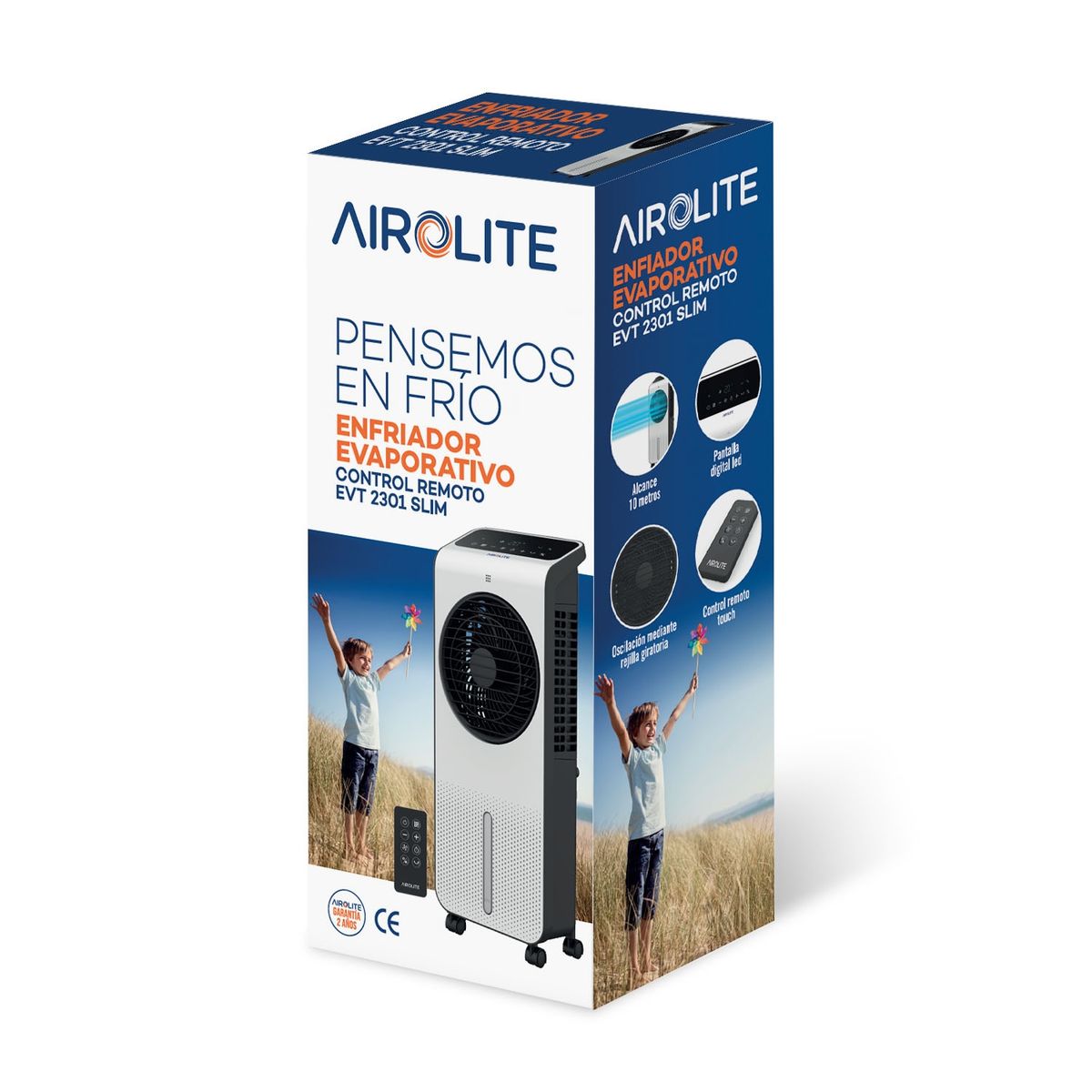 AIROLITE - Enfriador De Aire Airolite Evt-2301 Slim Color Blanco