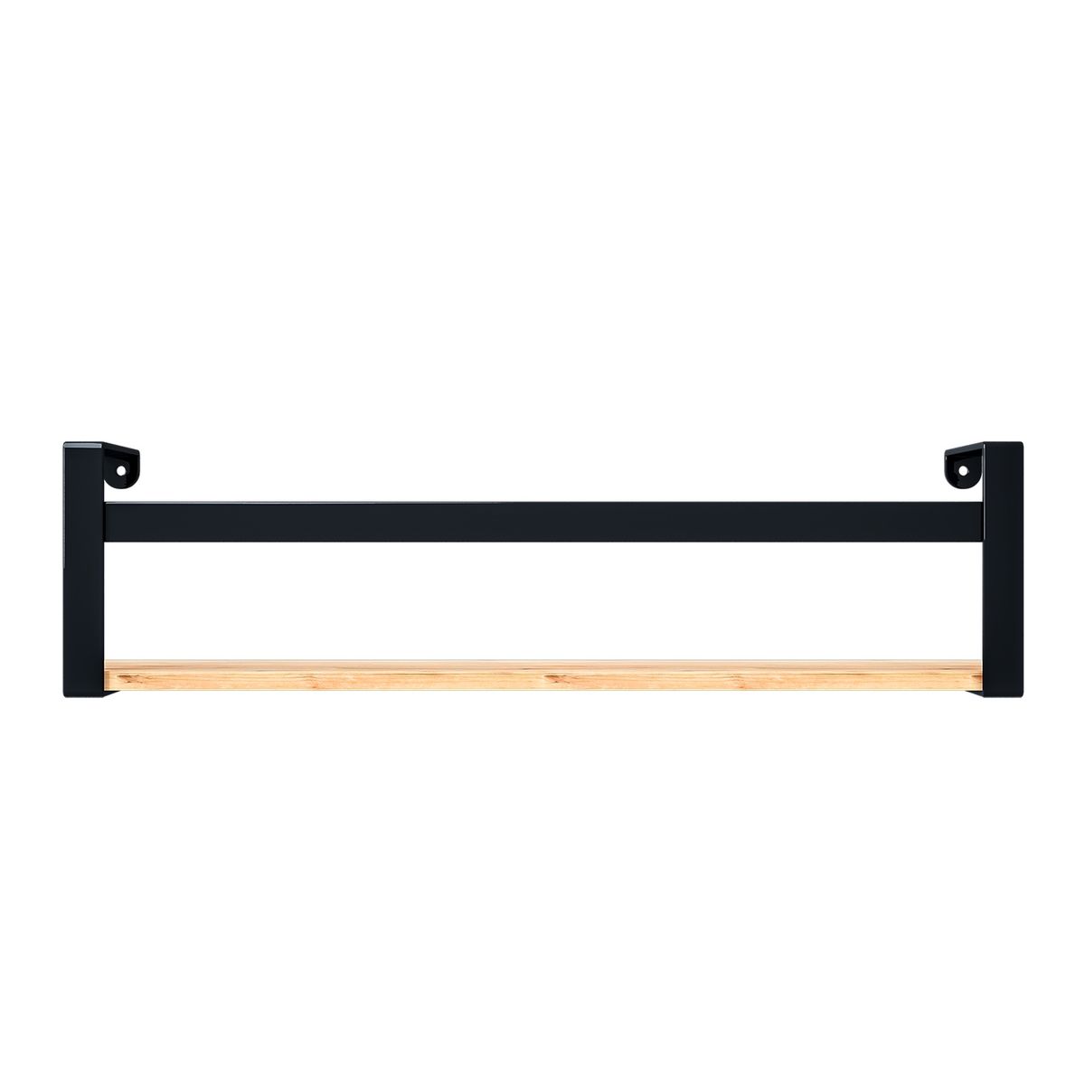 VEKKAHOME - ESTANTE FLOTANTE NEGRO BICOLOR 45CM
