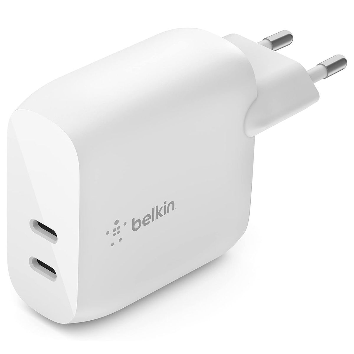 BELKIN - Cargador Dual Belkin 40 W BoostCharge USB-C Blanco