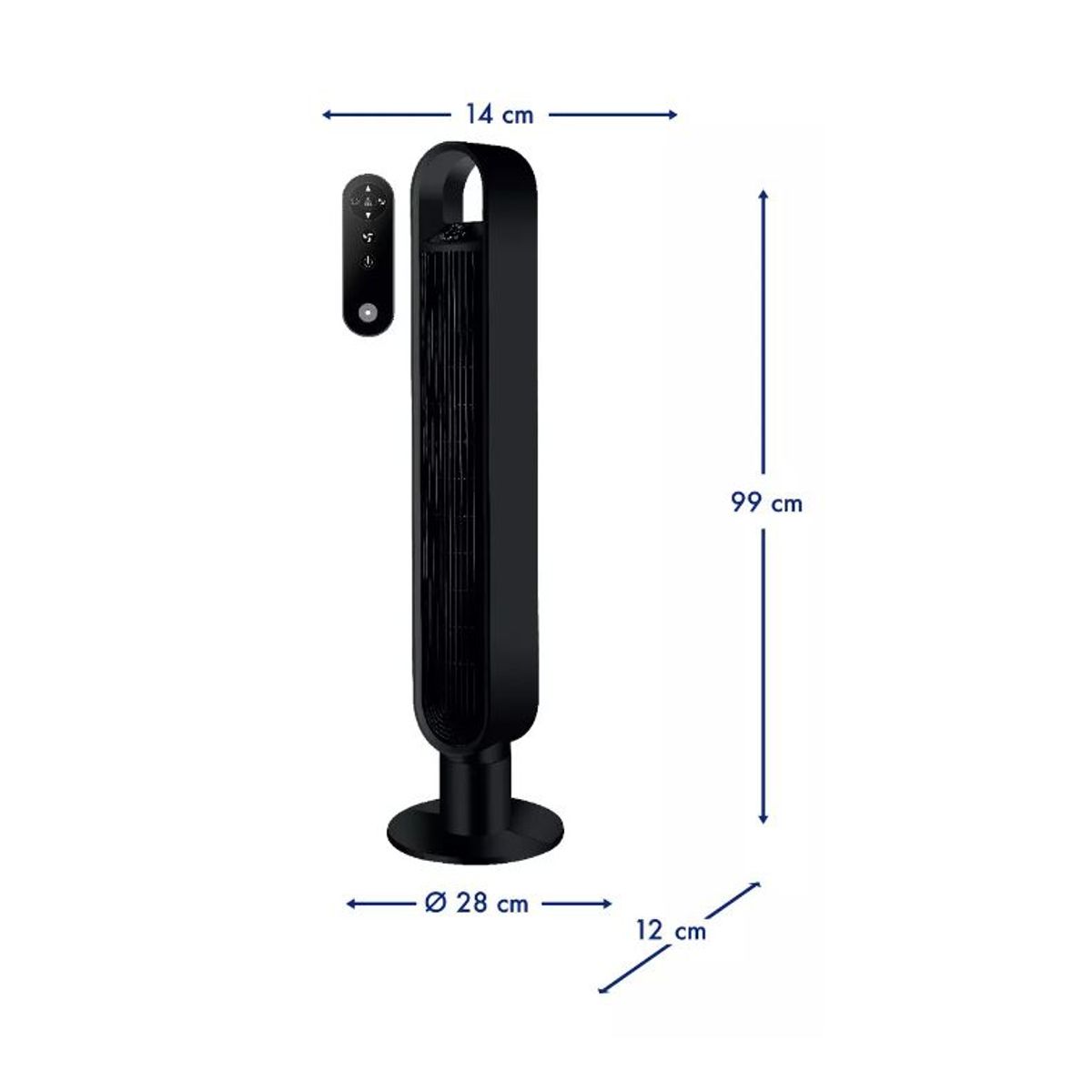 AIROLITE - Ventilador De Torre Airolite Vt08r Negro Wifi