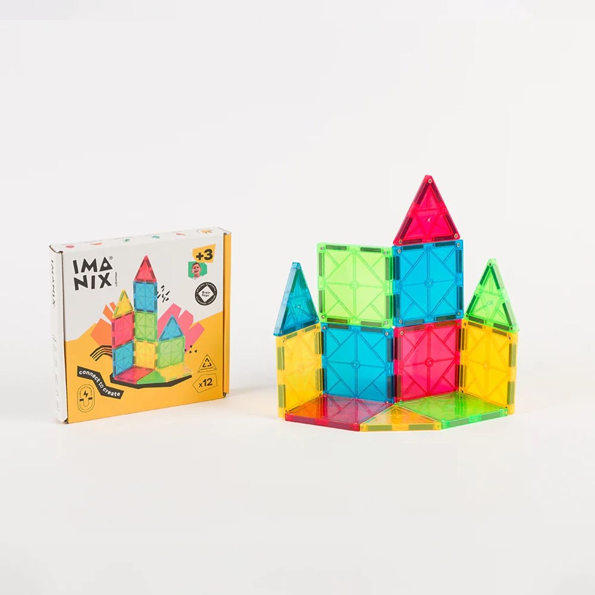 IMANIX - Imanix Juego de Construcción Magnético 12 piezas