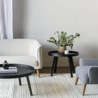 AMOBLE - Mesa Lateral Almiron Negra Amoblé