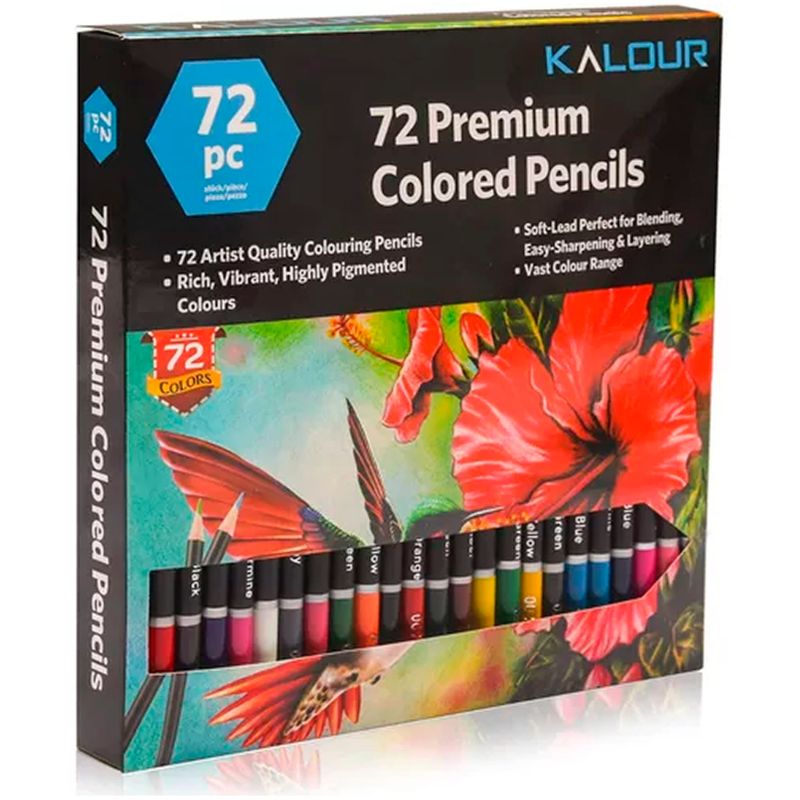 ESHOPANGIE - Juego 72 Lapices De Colores Arte Dibujo Color Vibrante