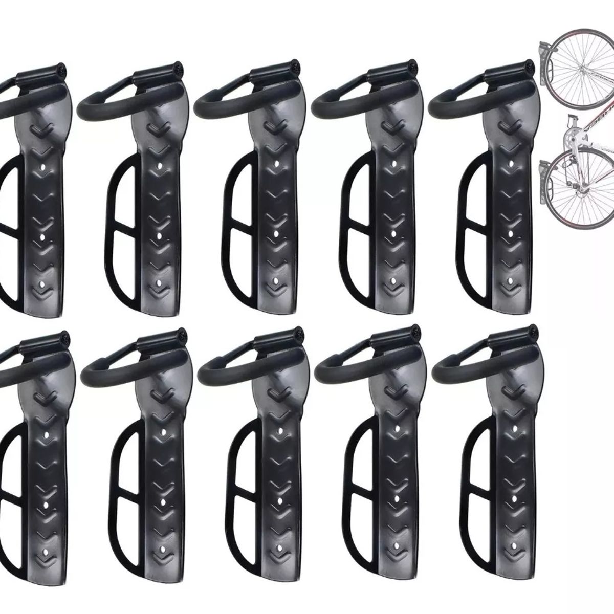 GENERICO - Pack X10 Soporte De Pared Parar Bicicleta Gancho Pared Bici