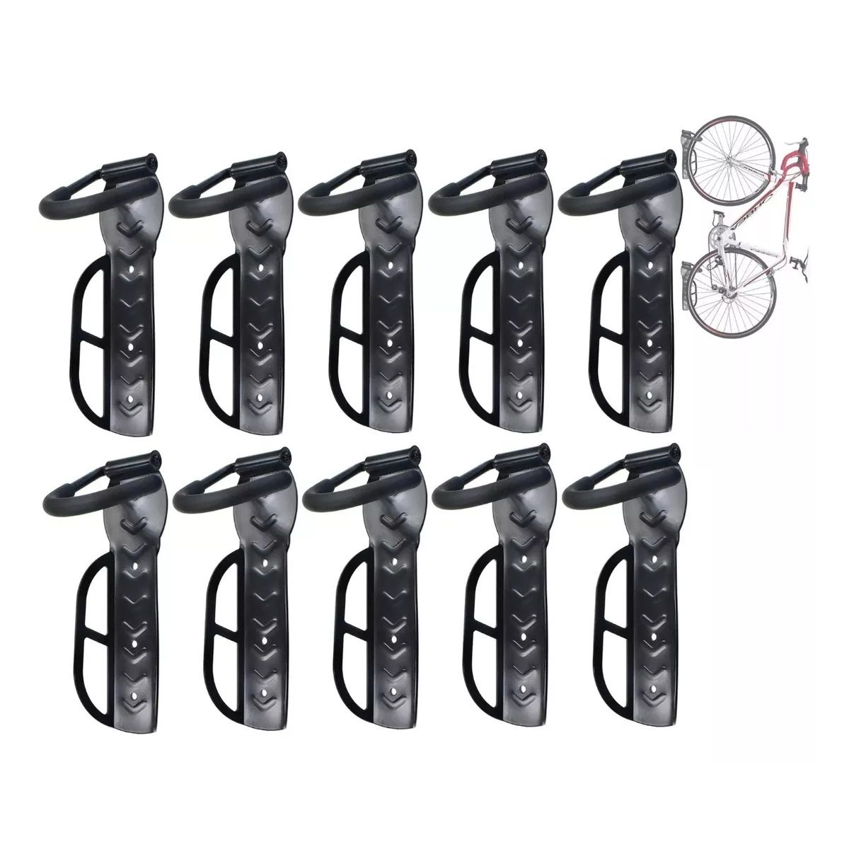 GENERICO - Pack X10 Soporte De Pared Parar Bicicleta Gancho Pared Bici