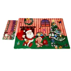 GENERICO - Set 12 Piezas Individuales Mesa Navideños Platos Y Vaso Navi