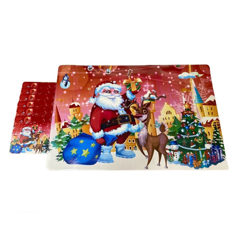 GENERICO - Set 12 Piezas Individuales Mesa Navideños Platos Y Vaso Navi