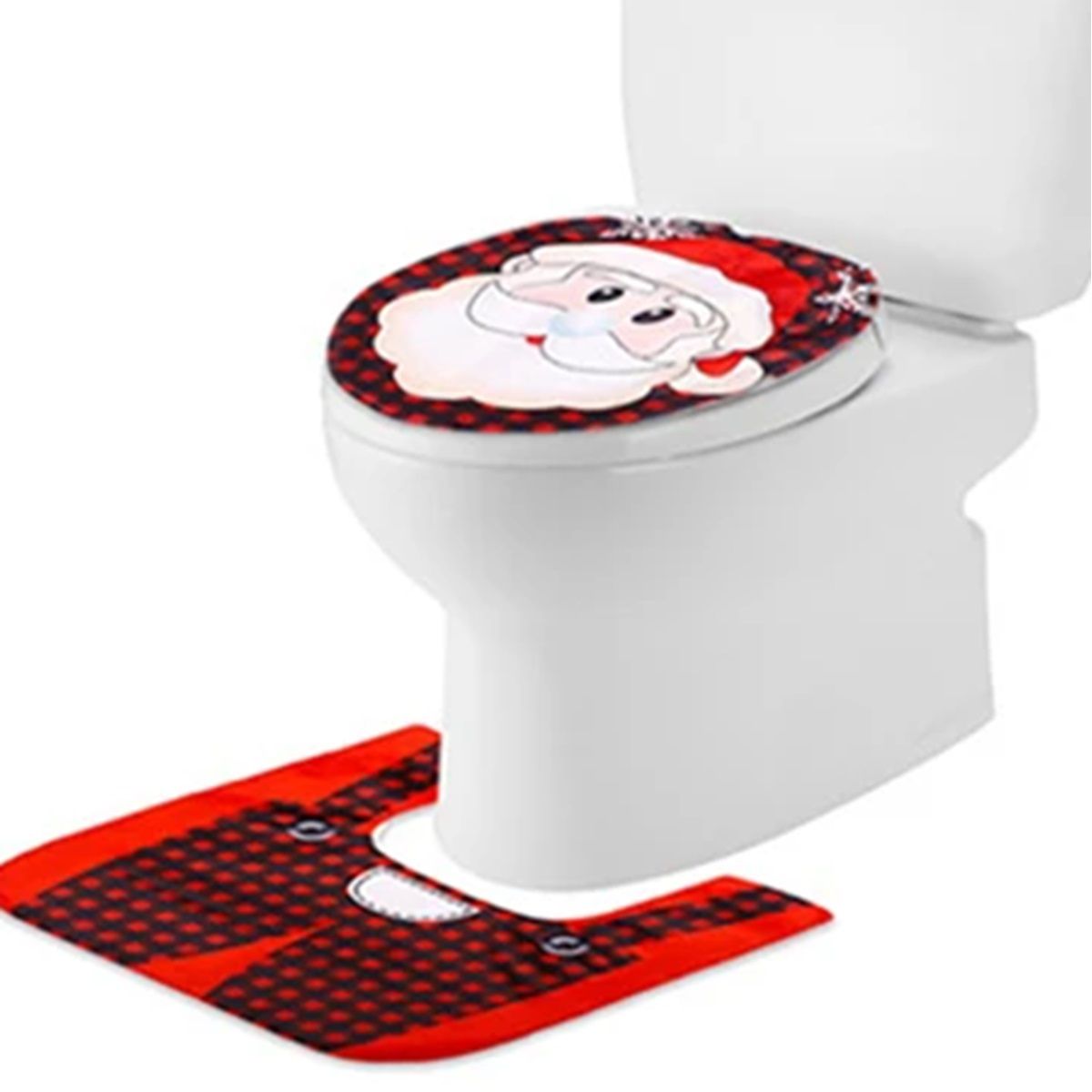 GENERICO - Set De Fundas Navideñas Juego De Baño Decoracion Navidad 2pza