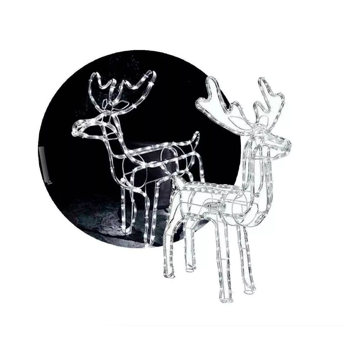 GENERICO - Reno Navideño Reno Adornos De Navidad Luces Led Decoracion