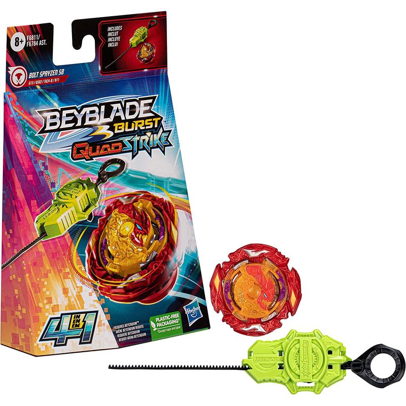 HASBRO - Beyblade Qs Starter Trompo - Bolt Spryzen S8