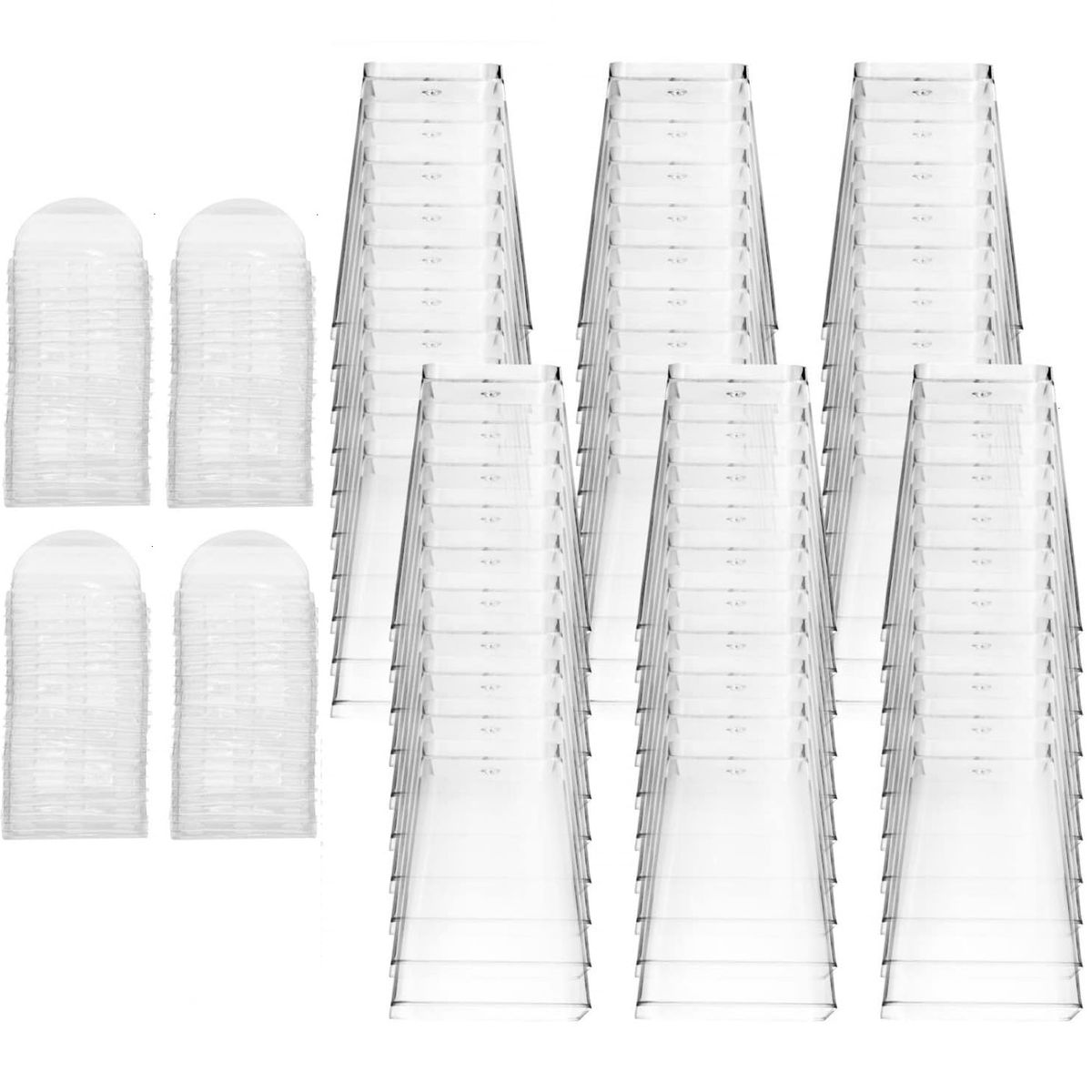 GENERICO - Pack X100 Vasos Acrilico Para Postres Con Tapa Pocillo 210ml