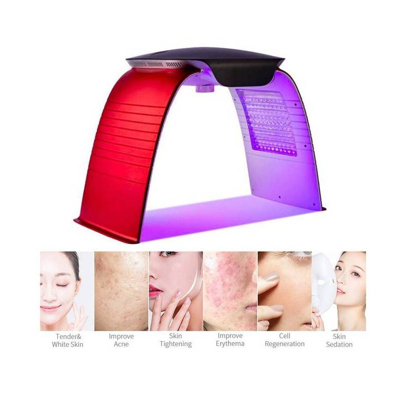 GENERICO - Cabina Ozono LED 7 Colores Con Vapor