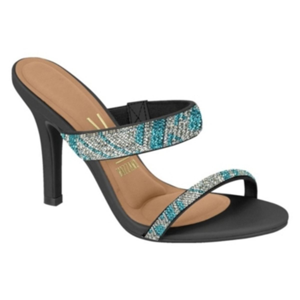 VIZZANO - Sandalia Taco Aguja Vizzano Metalizado Negro