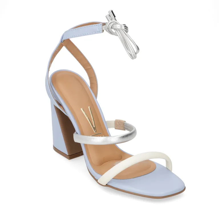 Sandalia Mujer Eco Cuero Light Blue