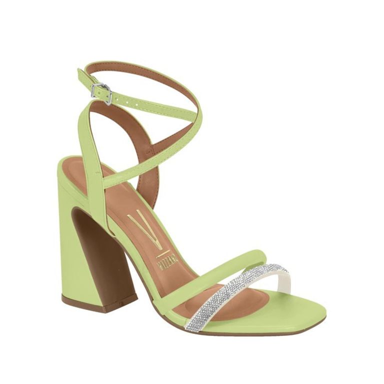 Sandalia Taco Cuadrado EcoCuero Menta
