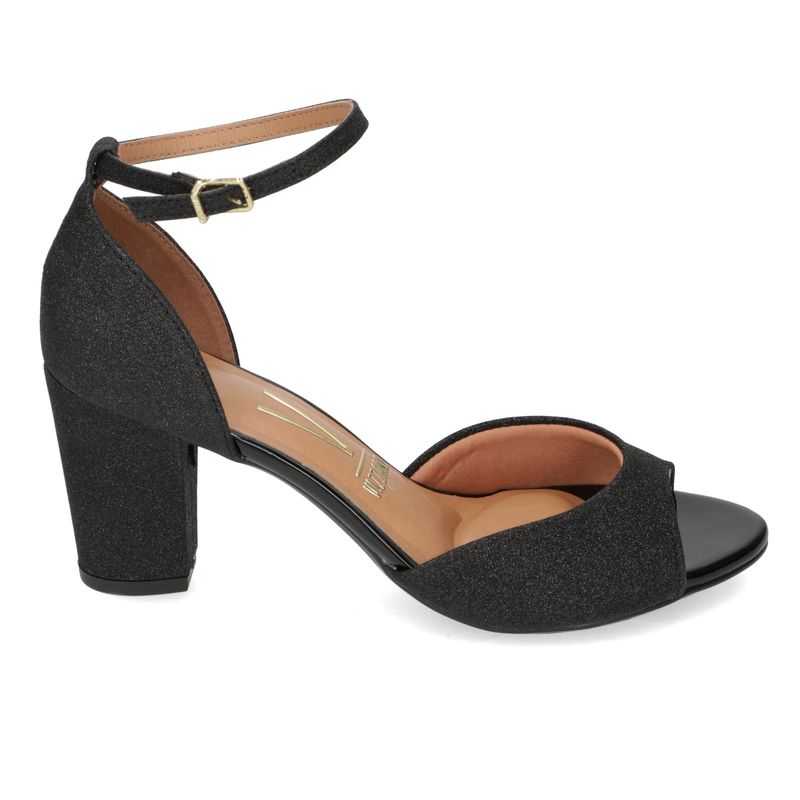 VIZZANO - Sandalia Taco Cuadrado Vizzano Textil Glitter Negro
