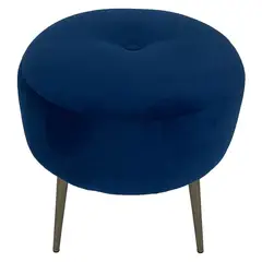 WALTHER - Pouf Ely felpa azul marino