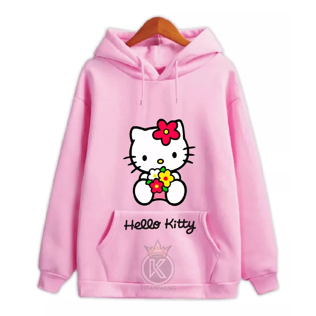 GENERICO - POLERON CAPUCHA HELLO KITTI - GATITA - DIBUJOS ANIMADOS