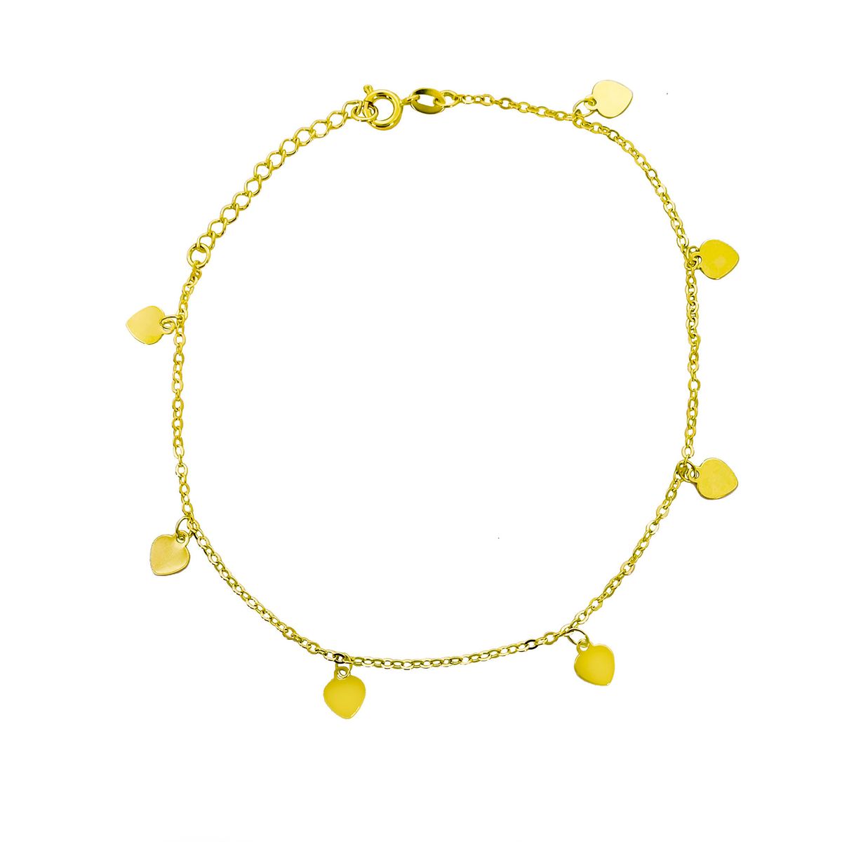COGGIOLA - Tobillera Corazón Enchapado Oro 18K