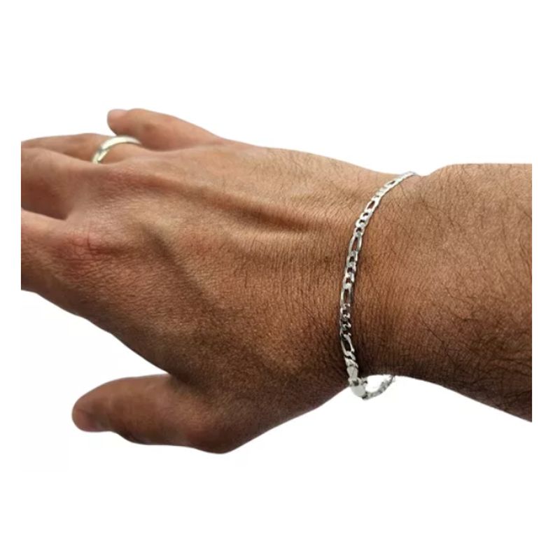 GENERICO - Pulsera Hombre Plata Fina Italiana 925 - Estilo Cartier