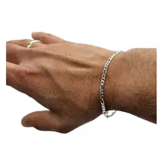 GENERICO - Pulsera Hombre Plata Fina Italiana 925 - Estilo Cartier