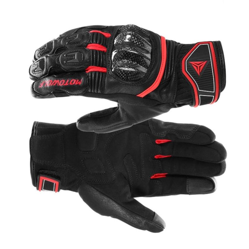 MOTOWOLF - Guantes de Cuero Para Motociclismo Táctiles Motowolf 0335