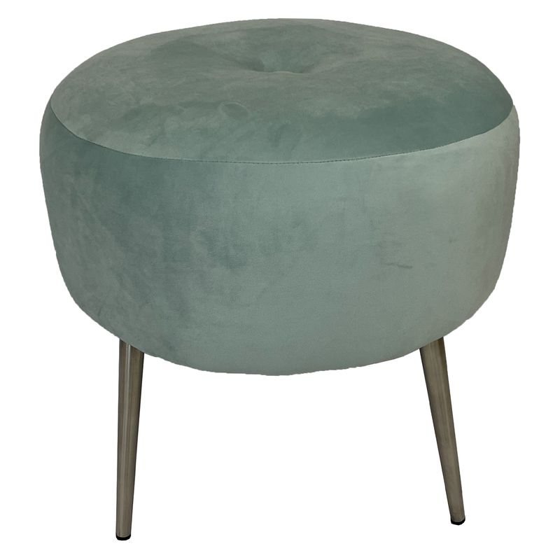 WALTHER - Pouf Ely felpa gris