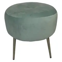 WALTHER - Pouf Ely felpa gris