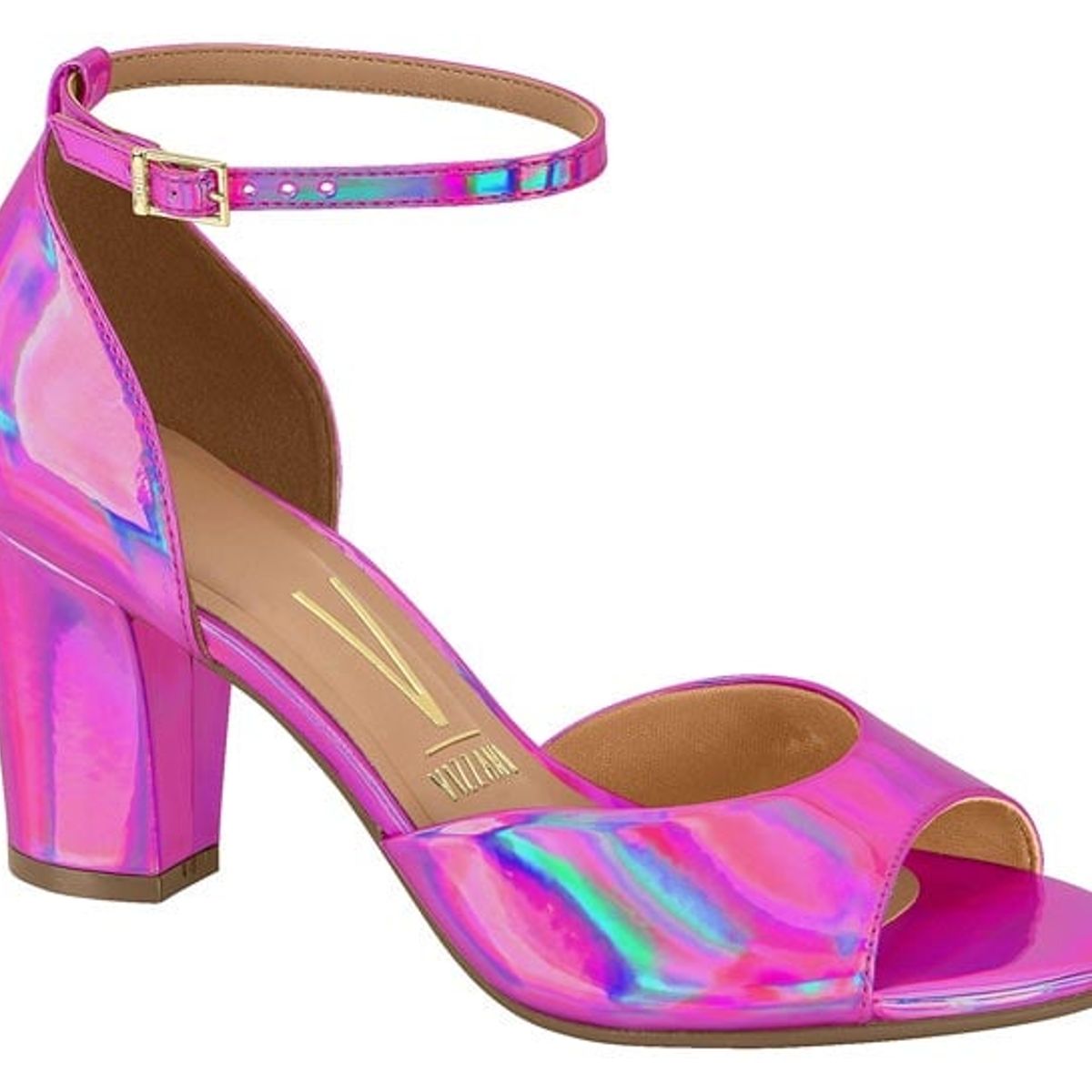 VIZZANO - Sandalia Taco Vizzano Holográfico Púrpura