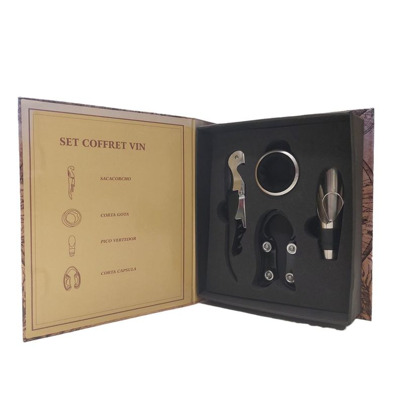 CAP DOR - Set de 4 Accesorios Vino Libro