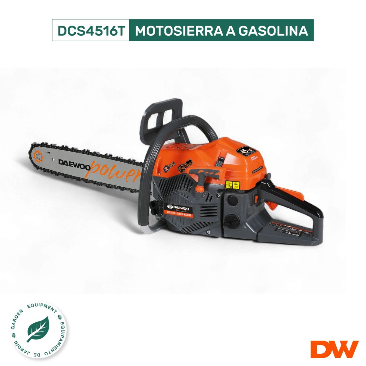 DAEWOO - Motosierra A Gasolina Daewoo DCS4516T 45cc Espada 16in
