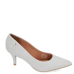 VIZZANO - Zapato Mujer Taco Aguja Stiletto Glitter Plateado