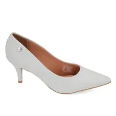 VIZZANO - Zapato Mujer Taco Aguja Stiletto Glitter Plateado