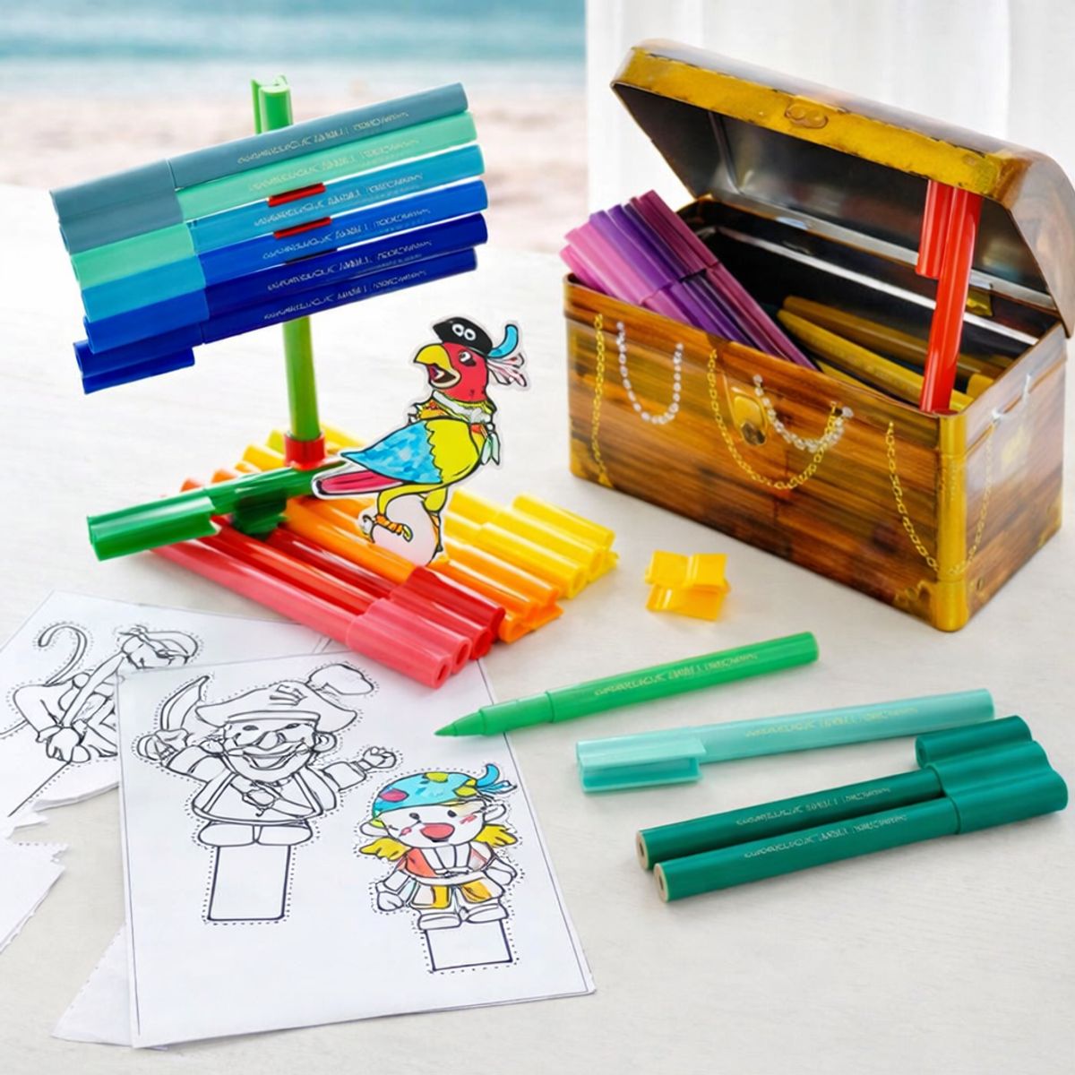 FABER-CASTELL - Marcador Connector Cofre Tesoro Faber-Castell x33 Colores