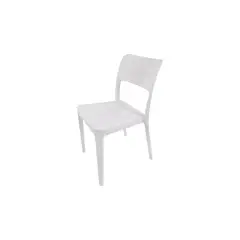DVP - Silla Plástica Minimal Blanco - Blanco