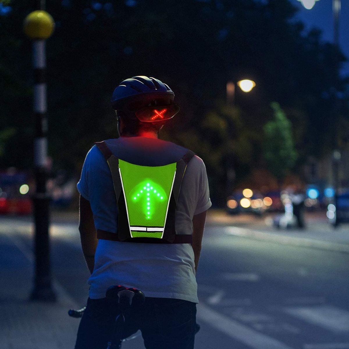 GEN - CHALECO REFLECTANTE CON SENALIZADOR LUZ LED