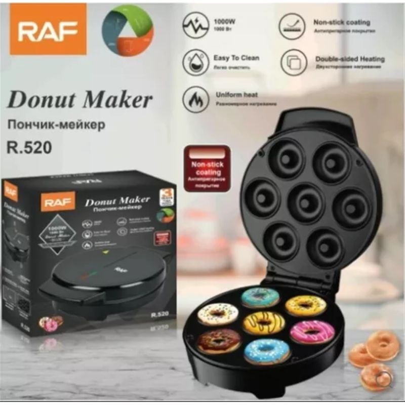 RAF - Máquina para 7 Mini Donas Antiadherente Raf-520
