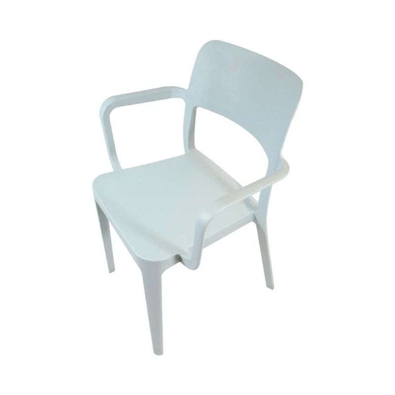 DVP - Silla Plástica Minimal con Apoya Brazos Cian DVP