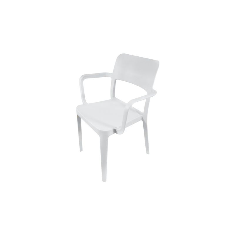 DVP - Silla Plástica Minimal con Apoya Brazos Gris DVP