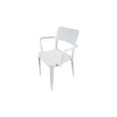 DVP - Silla Plástica Minimal con Apoya Brazos Gris