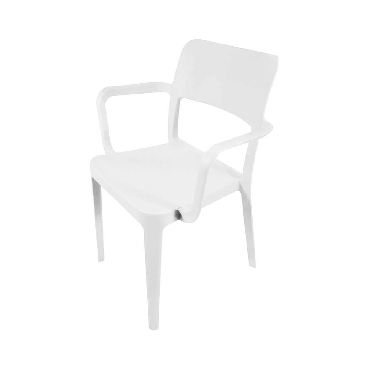 DVP - Silla Plástica Con Apoya Brazos Minimal Blanco Dvp