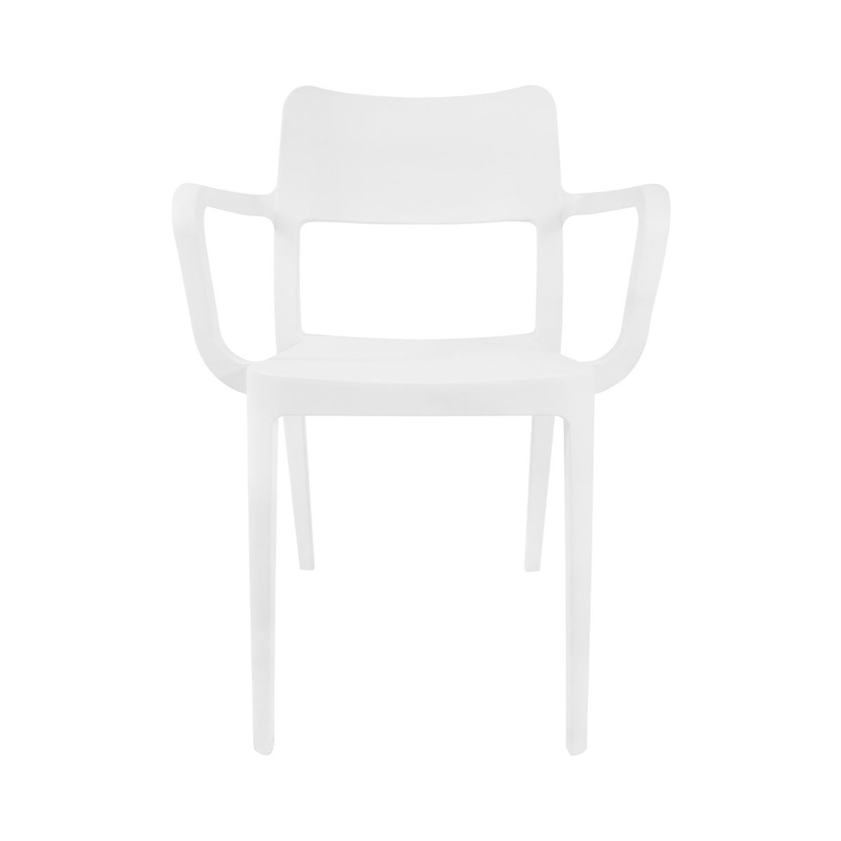 DVP - Silla Plástica Con Apoya Brazos Minimal Blanco Dvp