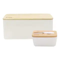 SIMPLIT - Pack Mantequillero+ Cuchillo+Panera Metálica