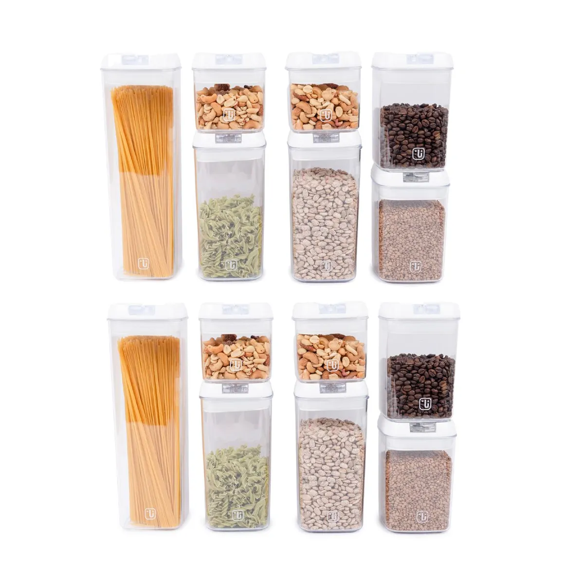 SIMPLIT - Pack 14 Contenedores Herméticos Plástico Blanco Simplit