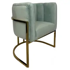 WALTHER - Poltrona Gisel Dore felpa verde agua