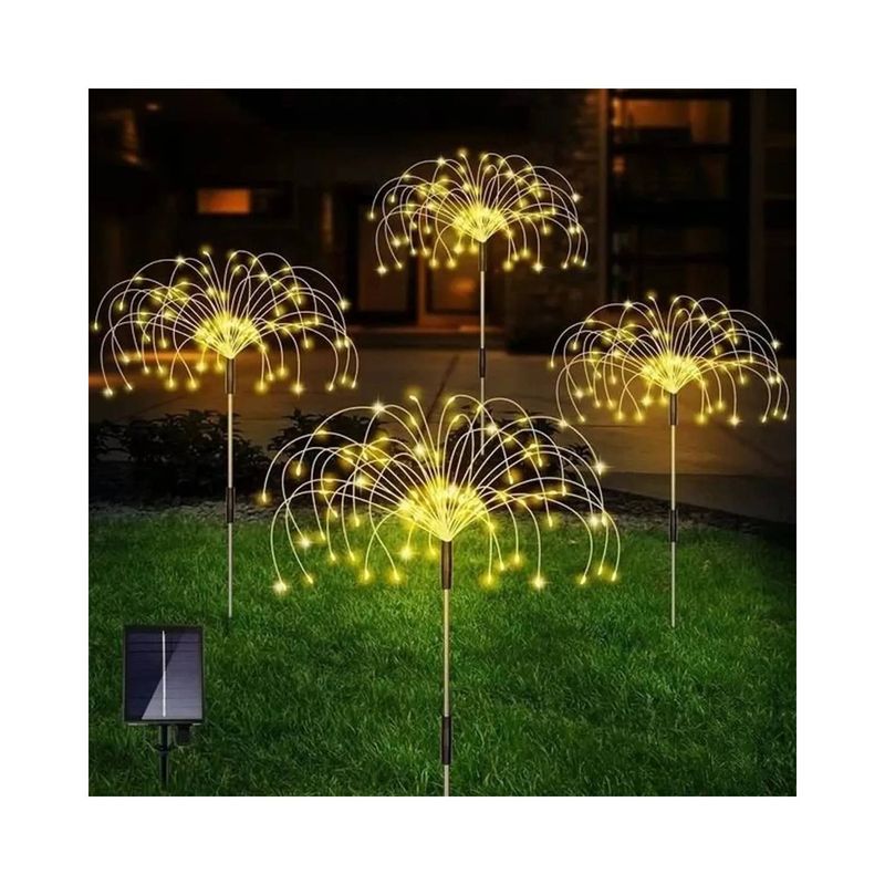 U BUY - Pack X2 Luces Micro Led Fuego Artificial Solares Navidad