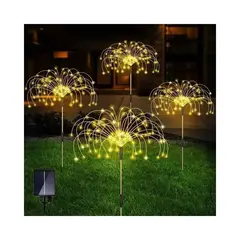 U BUY - Pack X2 Luces Micro Led Fuego Artificial Solares Navidad