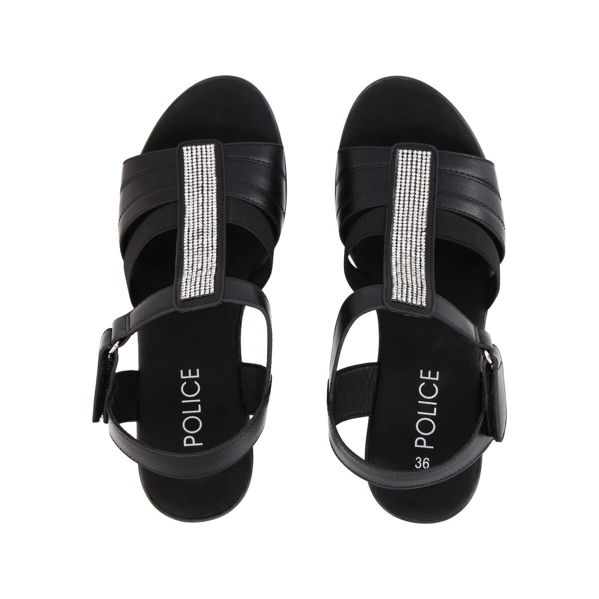 POLICE - Sandalia Mujer Negro 12 Trini  Police