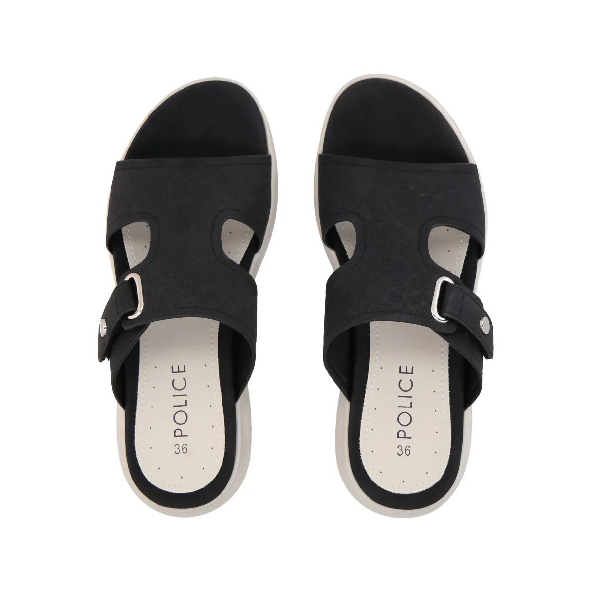 POLICE - Sandalia  Mujer Negro Plataforma  Alexa Police