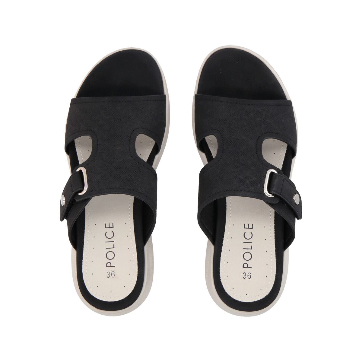 POLICE - Sandalia  Mujer Negro Plataforma  Alexa Police